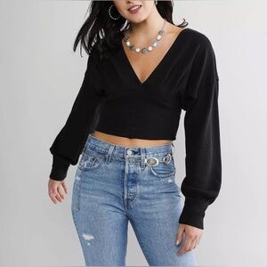 Free People Black All Nighter Thermal Tee